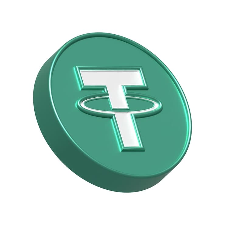 3D Usdt Coin Green Logo Money Cryptocurrency Icon Payment Trading Digital Fintech Finance Isolated 747880 75